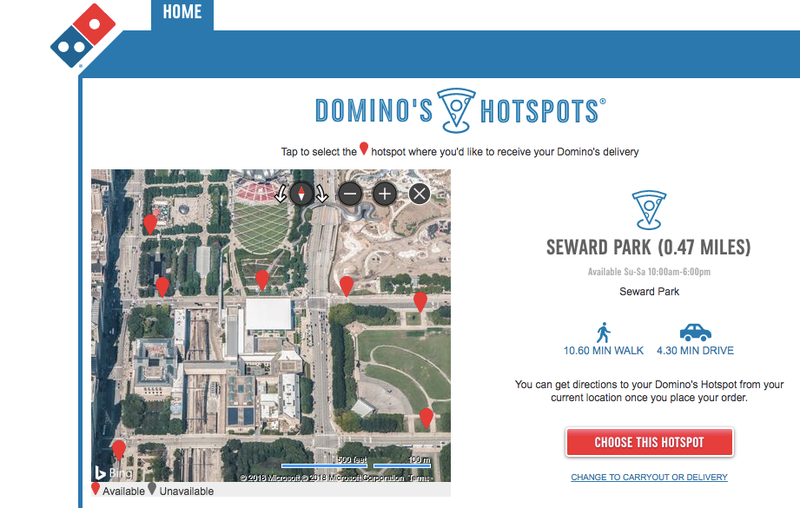 Illustration for article titled Domino's will now deliver your pizza to a beach, park, unmarked white vanÂ